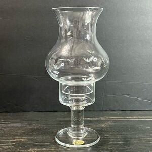 European Collection Crystal Glass Etched Lamp Candleholder From Turkey
